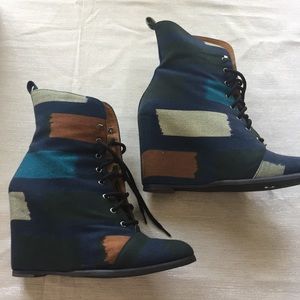 Mini Market Ikat Wedge Booties